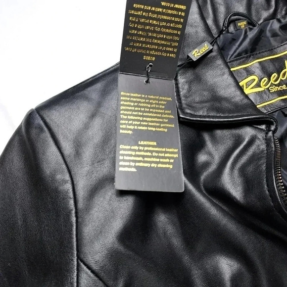 NWT Reed Genuine Leather Black Womens Jacket Small - Picture 16 of 16